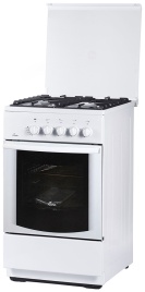 Газовая плита Flama FG 24022 W 50 см, 50 л, 4 конфорки, белый