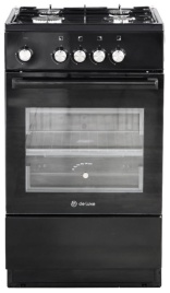 Газовая плита De luxe 5040.48г (щ)-011 50 см, 43 л, 4 конфорки, черный