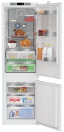 Встраиваемый двухкамерный холодильник Grundig GKIN25720 No frost, белый
