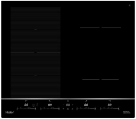 Электрическая варочная панель Haier HHY-Y64WBFLB 59 см, 4 конфорки стеклокерамика, черный