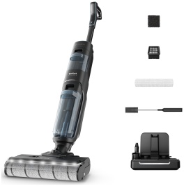 Беспроводной моющий пылесос Tefal Пылесос вертикальный беспроводной моющий Tefal X-Clean 5 GF5555F0, черный