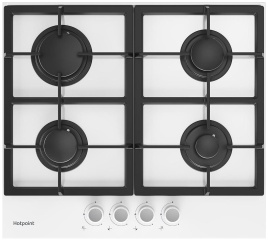 Газовая варочная панель Hotpoint HG 61F/WH 58 см, 4 конфорки электроподжиг газконтроль, белый