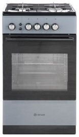 Газовая плита De luxe 506040.24г ЧР-002 50 см, 4 конфорки, эмаль