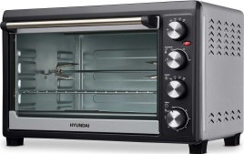 Мини-печь Hyundai MIO-HY076 45 л., 2000 Вт, серебристый/черный