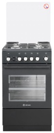 Газовая плита De luxe 5040.40г(кр) ЧР-015 50 см, 43 л, 4 конфорки, черный