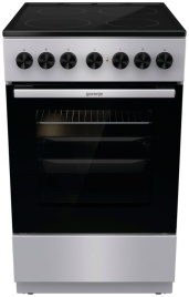 Электроплита Gorenje GEC5B41SG 50 см, 4 конфорки, серебристый