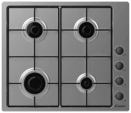 Газовая варочная панель Candy CHW6LBX 59 см, 4 конфорки электроподжиг газконтроль, серебристый