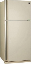Двухкамерный холодильник Sharp SJ-XE 55 PMBE No frost, бежевый
