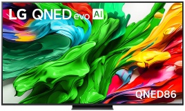 Телевизор LG 100QNED86A6, 100 дюймов, 4K HDR, смарт ТВ, WebOS 25, черный