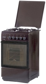 Газовая плита Flama FG 2426 B 50 см, 50 л, 4 конфорки, темно-коричневый