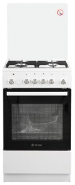 Комбинированная плита De luxe 5040.41гэ(кр) ЧР 50 см, 4 конфорки, белый