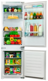 Встраиваемый двухкамерный холодильник LEX RBI 201 NF No frost, белый