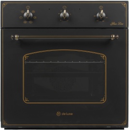 Электрический духовой шкаф De luxe 6006.03 эшв - 062 59 см, 58 л, гриль и конвекция, черный матовый
