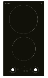 Электрическая варочная панель LEX EVH 320M BL 28 см, 2 конфорки стеклокерамика, черный