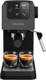 Кофеварка рожкового типа Grundig KSM 4330, черный, 15 бар, капучинатор
