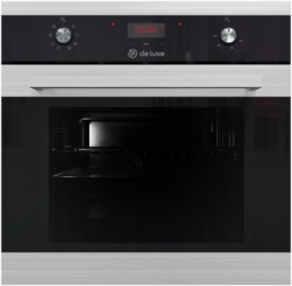 Электрический духовой шкаф De luxe 6009.00 эшв-045 59 см, 64 л, гриль и конвекция, черное стекло
