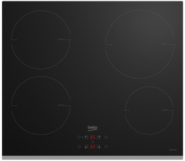 Электрическая варочная панель Beko HII64401MTX 58 см, 4 конфорки стеклокерамика, черный