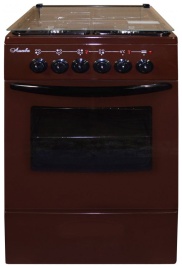 Комбинированная плита Лысьва ЭГ 1/3г01 МС-2у 50 см, 57 л, 4 конфорки, коричневый