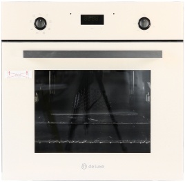 Электрический духовой шкаф De luxe 6009.05эшв-068 59 см, 64 л гриль конвекция, бежевый