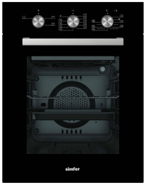 Электрический духовой шкаф Simfer B4EB14006 45 см, 49 л, черный