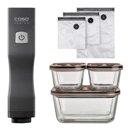 Вакуумный упаковщик Caso Vacu OneTouch Eco-Set, термостойкое стекло