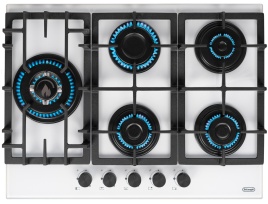 Газовая варочная панель De’Longhi GERMANA 7GW BB 69 см, 5 конфорок электроподжиг газконтроль, белый
