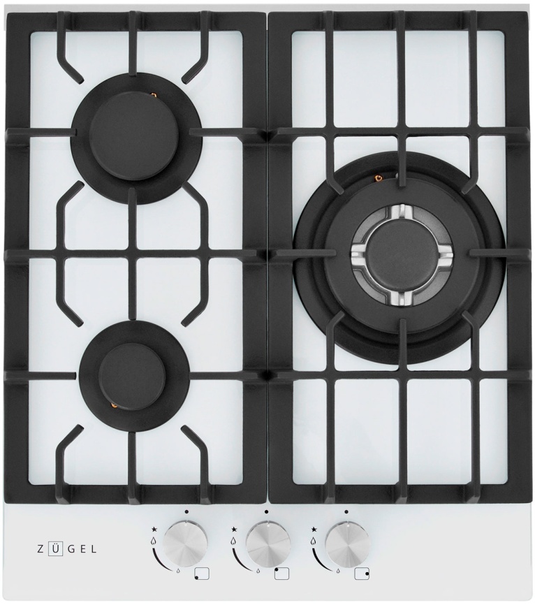 Газовая варочная панель Zugel ZGH451W, белая фото 1