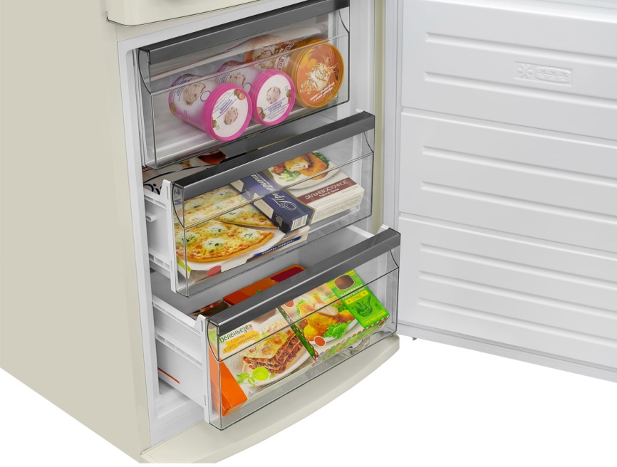 Двухкамерный холодильник Schaub Lorenz SLU S335C4E No frost, бежевый фото 5