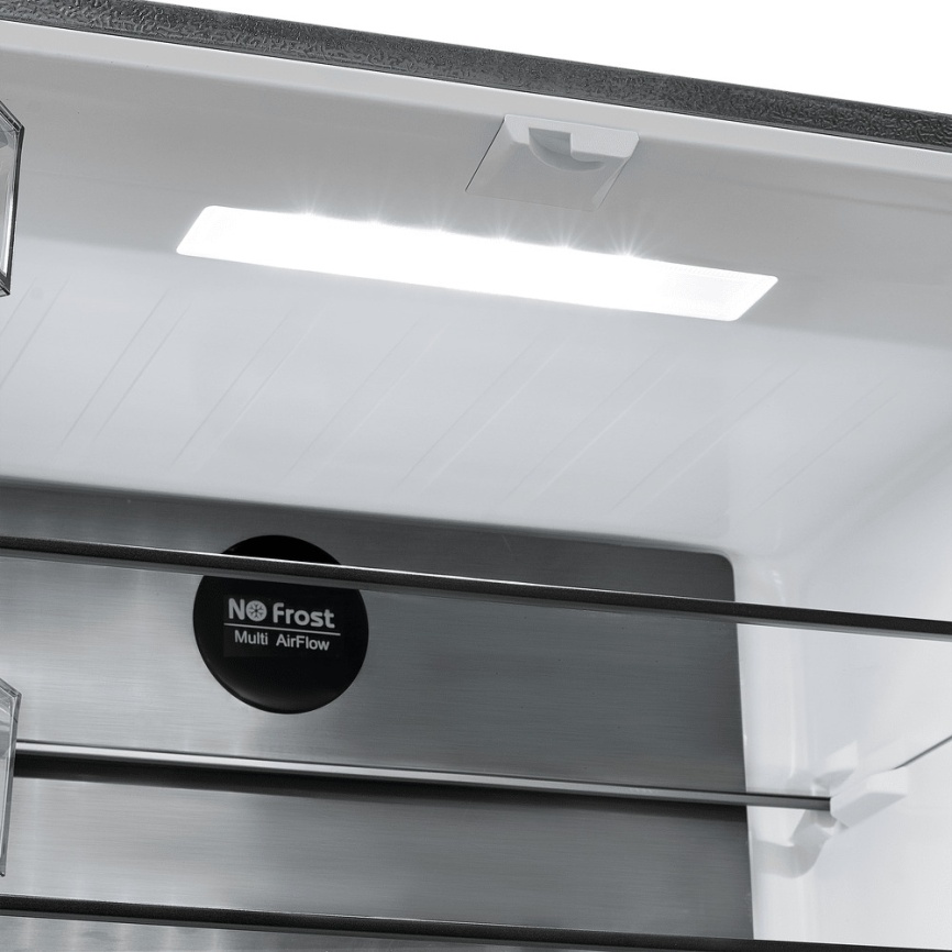 Многокамерный холодильник Maunfeld MFF183NFSBE No frost, черно-серый фото 5
