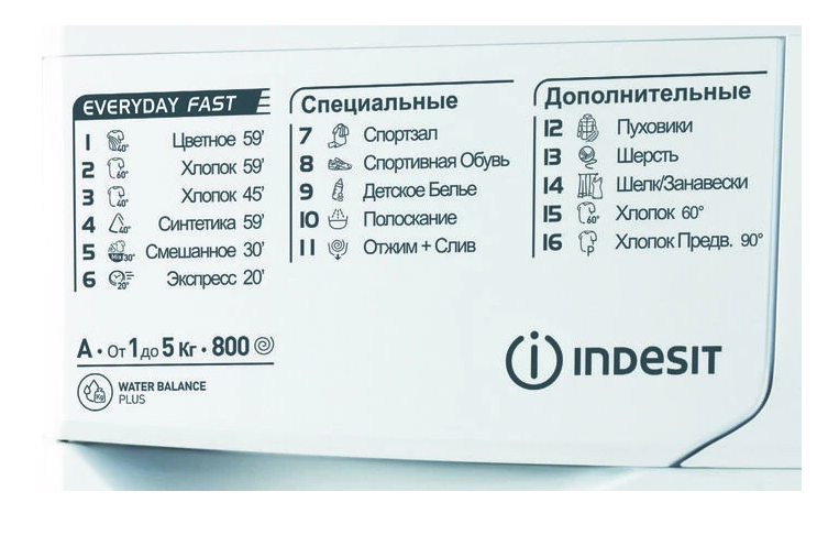 Стиральная машина EWSB 5085 CIS 869991565300 INDESIT фото 5