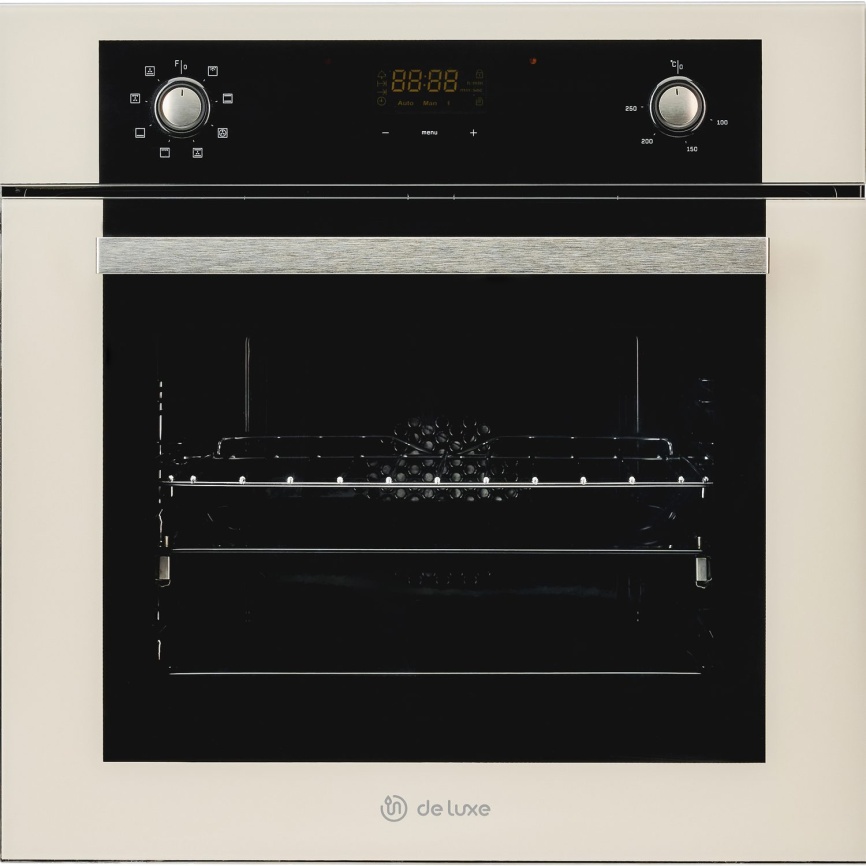 Электрический духовой шкаф De luxe 6009.05эшв-049 59 см, 58 л гриль конвекция, топленое молоко фото 1