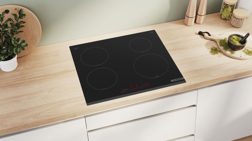 Электрическая варочная панель Bosch PIE631HB1E 59 см, 4 конфорки стеклокерамика, черный фото 3