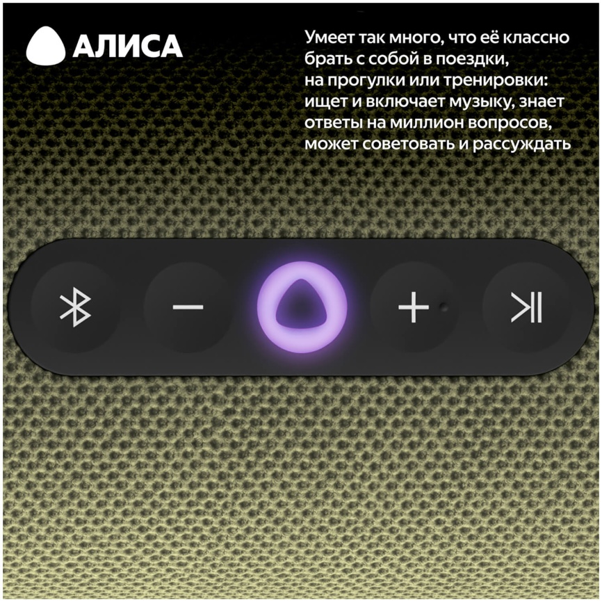 Умная портативная колонка Яндекс Станция Стрит с Алисой, 30Вт, зеленый фото 4