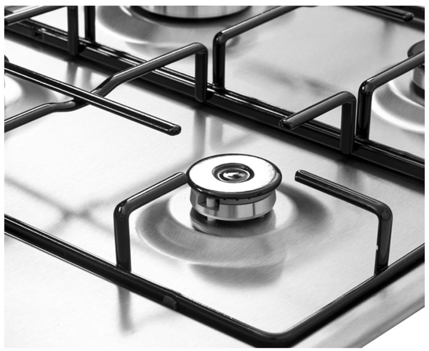Газовая варочная панель Simfer H 60 Q 40 M 411 60 см, 4 конфорки электроподжиг, серебристый фото 3