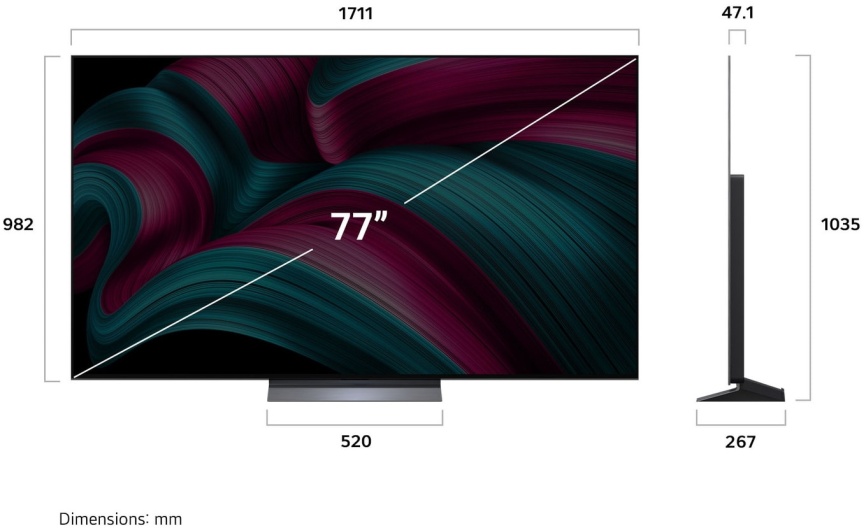 Телевизор LG OLED77C5RLA.ARUG, 77 дюймов, 4K Ultra HD, смарт ТВ, WebOS, черный фото 3