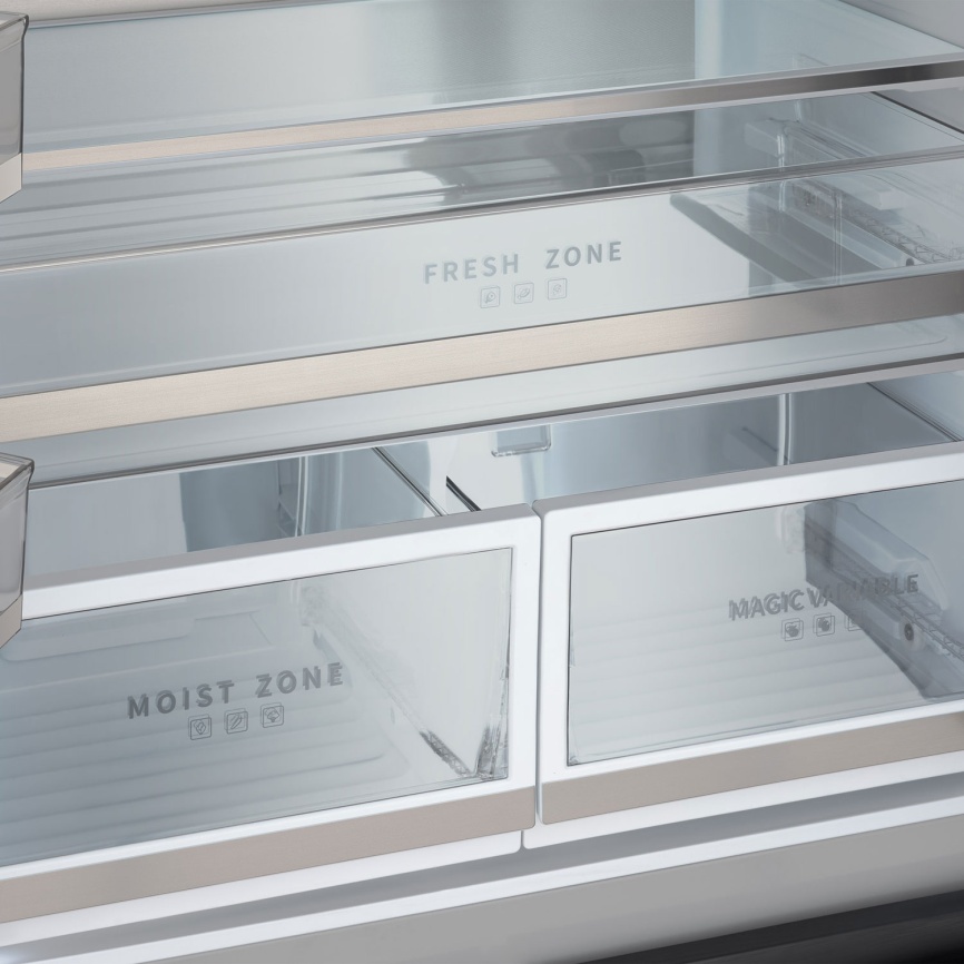 Многокамерный холодильник Tesler RFD-427BI SPARKLING GREY No frost, серый фото 16