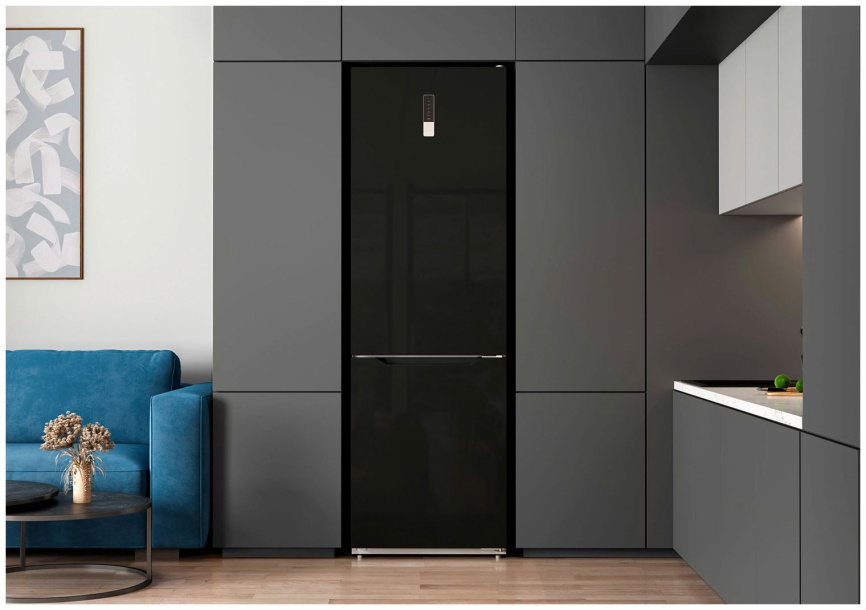 Двухкамерный холодильник LEX LKB185BLGIDMax No frost, черный фото 4