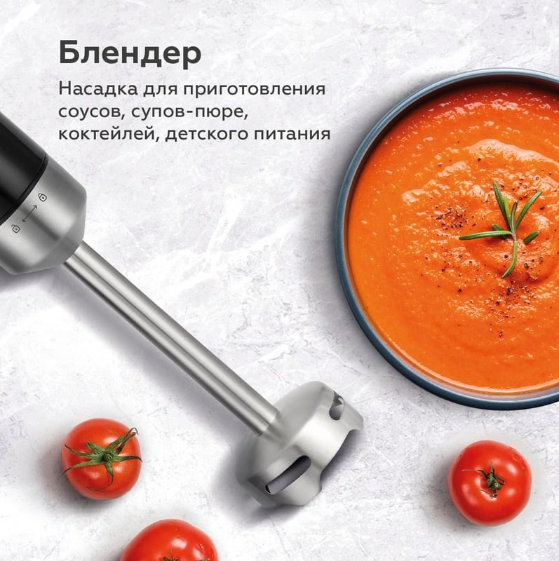 Погружной блендер BQ HB533PS Черный-Стальной фото 3