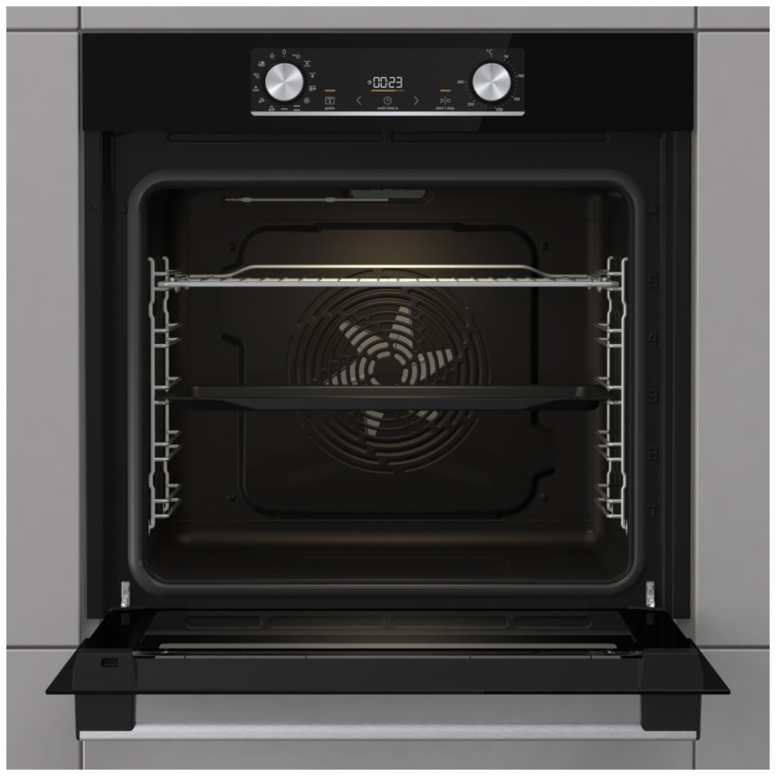 Электрический духовой шкаф Gorenje BOX6737E01BG 59 см, 77 л, гриль и конвекция, черный фото 4