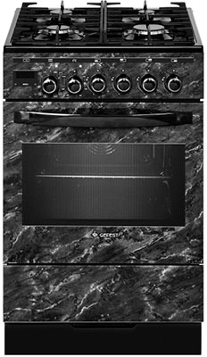 Комбинированная плита Gefest 5502-04 0053 50 см, 55 л, 4 конфорки, черный фото 1