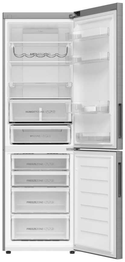 Двухкамерный холодильник Haier C4F637CXRGU1 No frost, серебристый фото 2