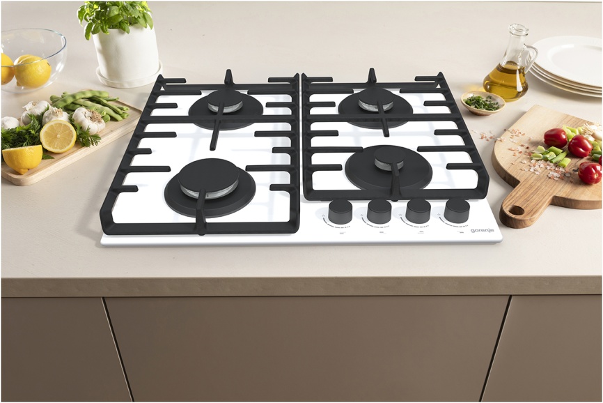 Газовая варочная панель Gorenje GT642AXW 60 см, 4 конфорки электроподжиг газконтроль, белый фото 9
