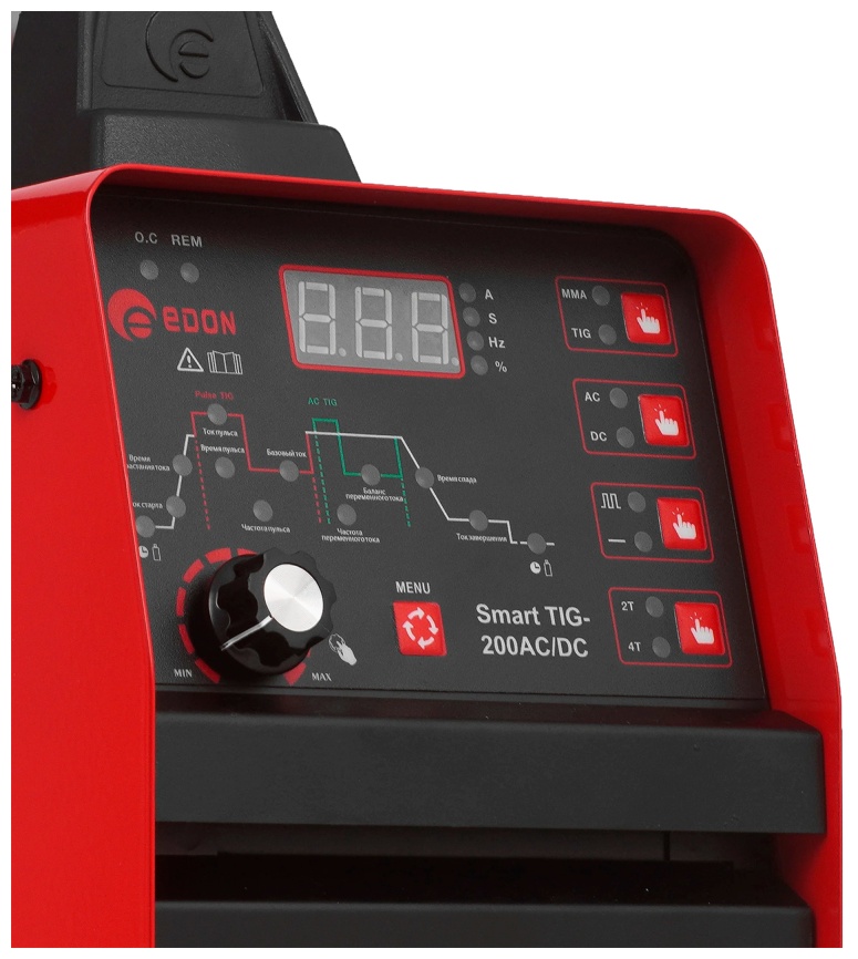Аппарат аргонно-дуговой сварки Edon Smart TIG-200AC/DC фото 8