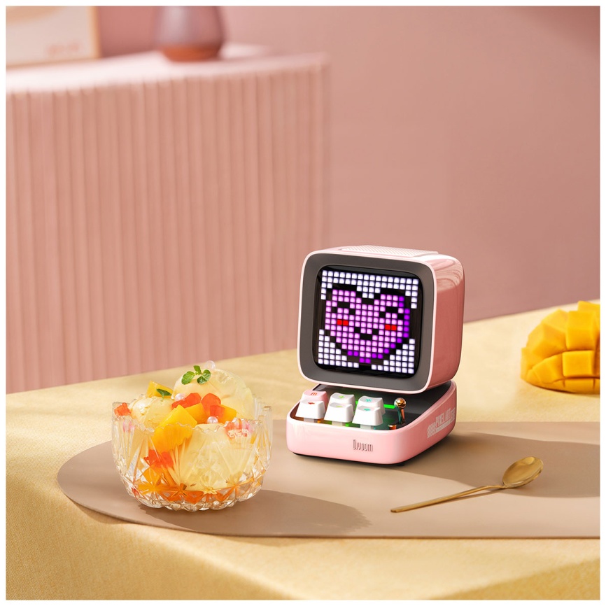 Умная колонка Divoom Ditoo Pro розовая (41000009679) фото 4