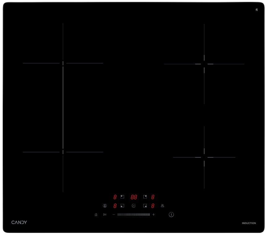 Электрическая варочная панель Candy CHXY64TFB 59 см, 4 конфорки стеклокерамика, черный фото 1