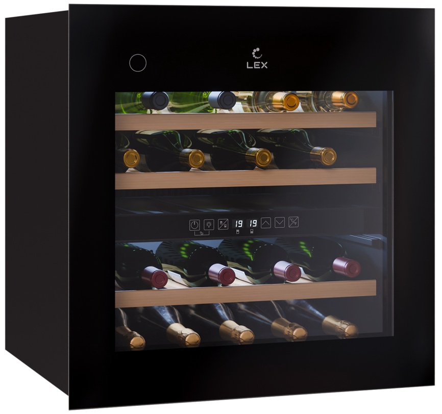 Встраиваемый винный шкаф LEX LWD6036BL dual zone PP фото 4