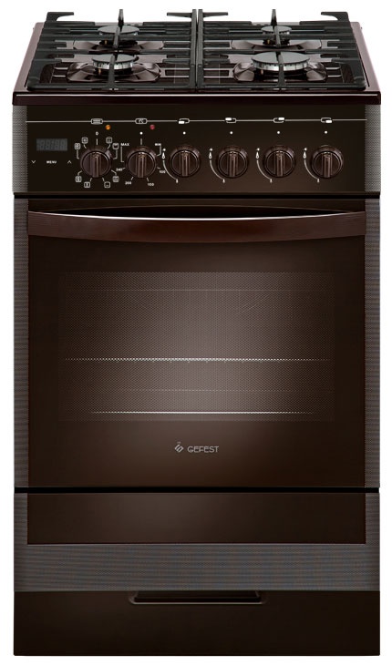 Комбинированная плита Gefest ПГЭ 5502-03 0045 50 см, 55 л, 4 конфорки, коричневый фото 1