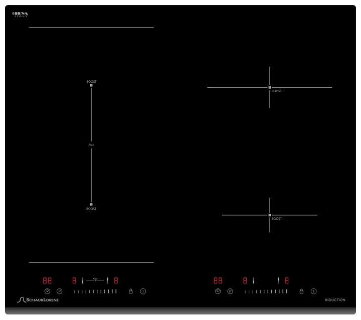 Электрическая варочная панель Schaub Lorenz SLK IY 64 S1 59 см, 4 конфорки стеклокерамика, черный фото 1