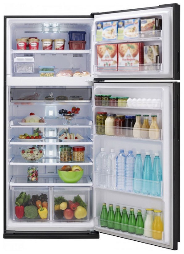 Двухкамерный холодильник Sharp SJ-XP 59 PGBK No frost, черный фото 1