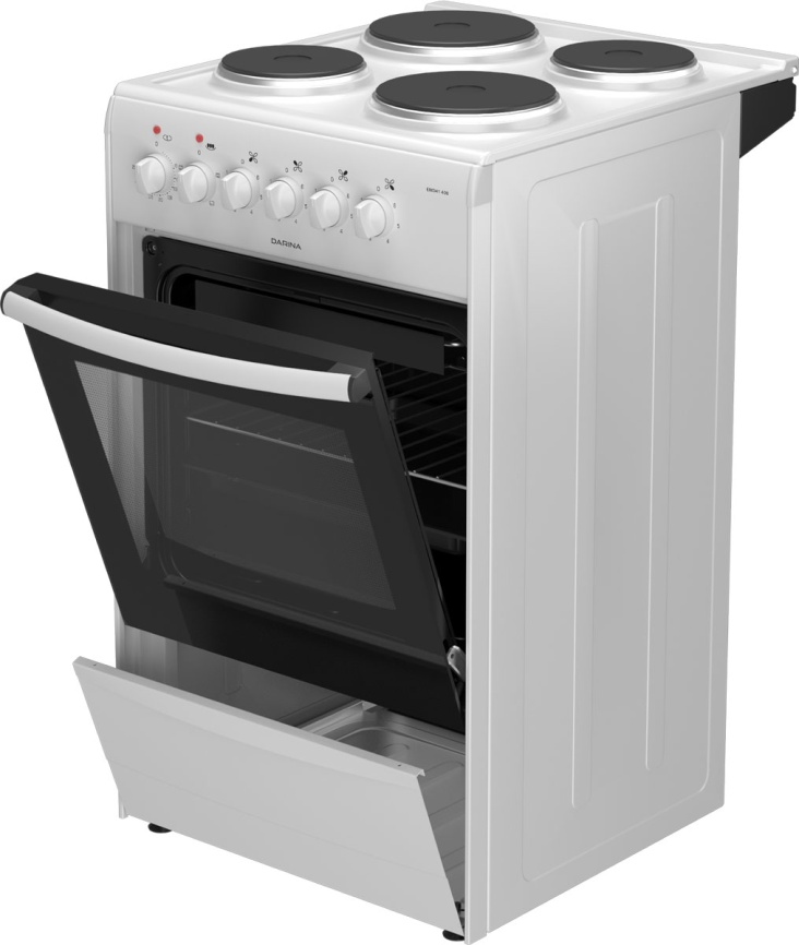 Электроплита Darina B EM 341 406 W 50 см, 4 конфорки, белый фото 5